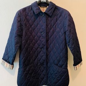 Burberry Nova Check Navy Quilted Coat